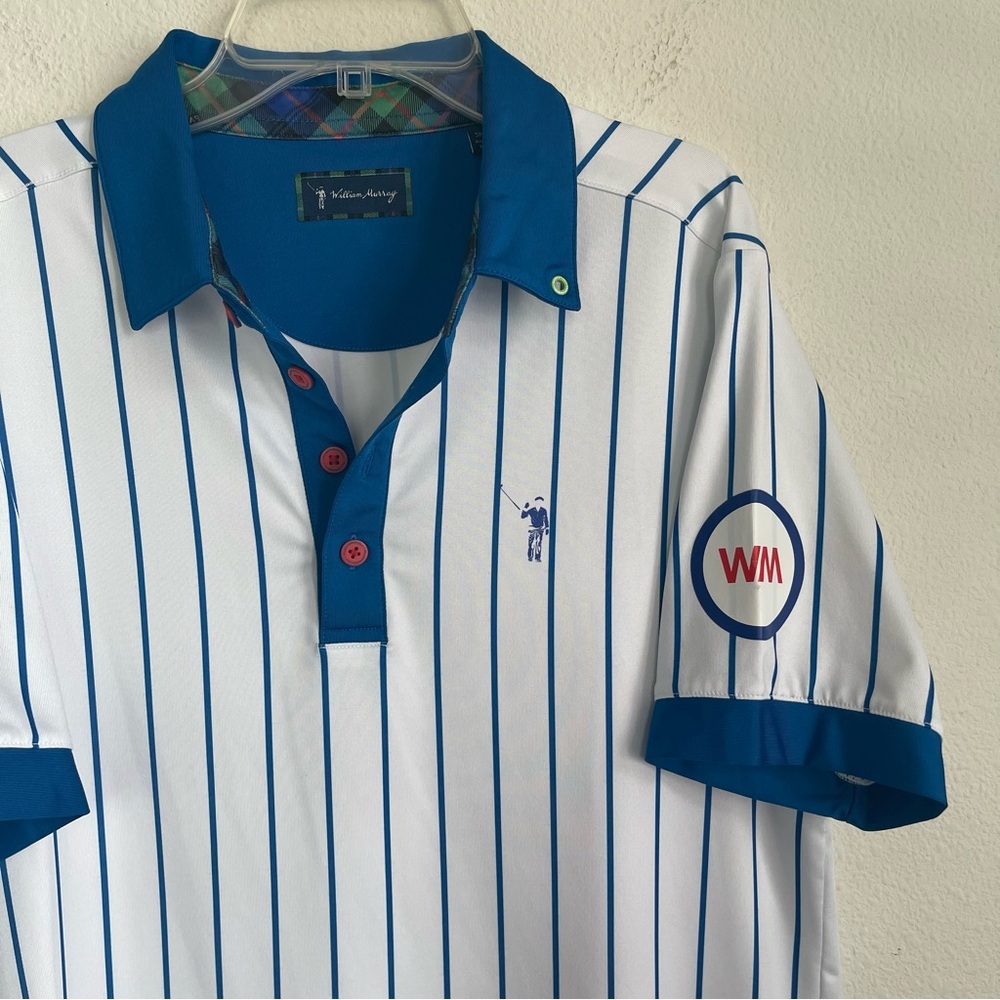 William Murray Golf Striped Chicago Cubs This Is The Year Polo